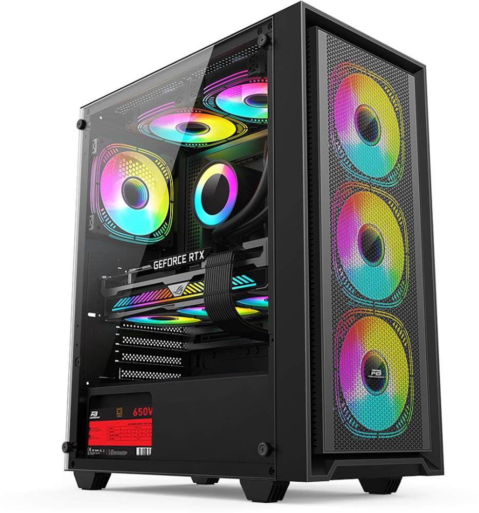 PowerBoost%20PB-P802AB%20650w%2080+%20Bronze%20USB%203.0,%20ATX%20Mesh,%20RGB%20fan%20Siyah%20Kasa