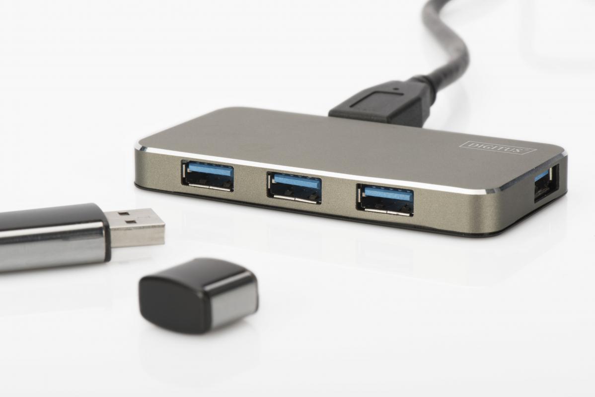 Digitus%20DA-70240-1%204%20Port%20USB%203.0%20Hub,%205V-2A%20güç%20adaptörü%20dahil,%20alüminyumi%20DA-70240-1