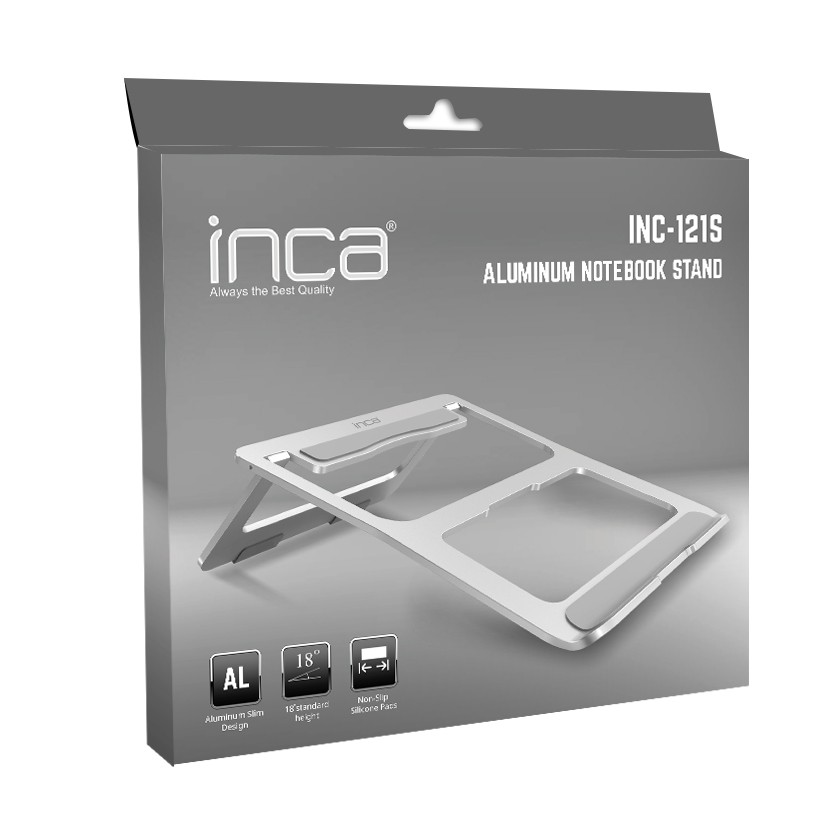 Inca%20Inc-121s%20Alimünyum%20Notebook%20Standı%20Gümüş%20Renk