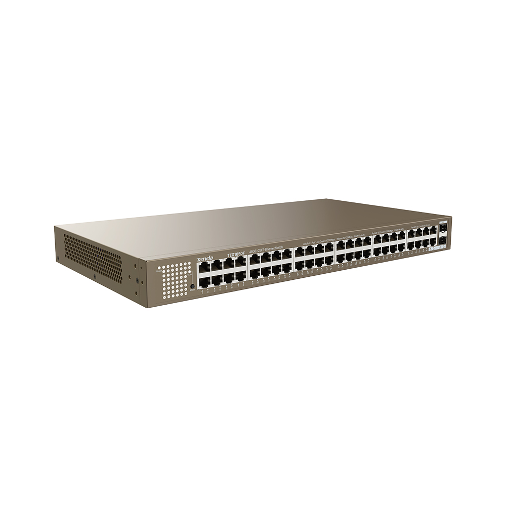 Tenda%20TEG1050F%2048%20Port%2010-100-1000%20Mbps%20+%202%20Port%20SFP%20Switch%20Çelik%20Kasa%20Rack%20Mount