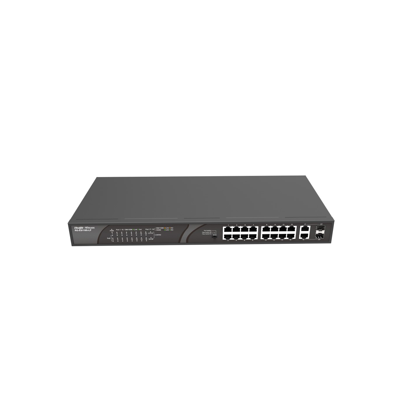 Ruijie-Reyee%20RG-ES118S-LP%2016%20Port%20POE+%2010-100%20Mbps%202%20Port%20SFP%20120W