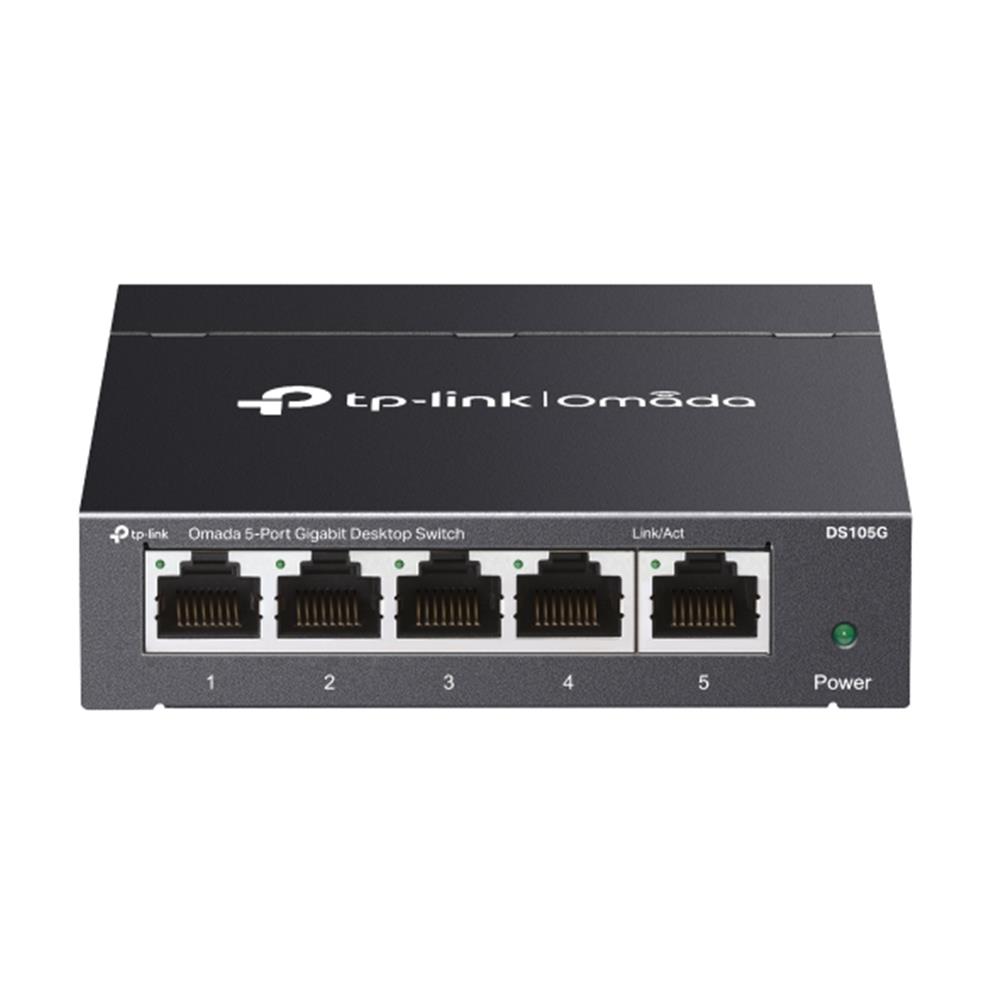 Omada%20Tp-Link%20DS105G%205%20Port%2010-100-1000%20Mbps%20Switch%20Çelik%20Kasa%20Rack%20Mount