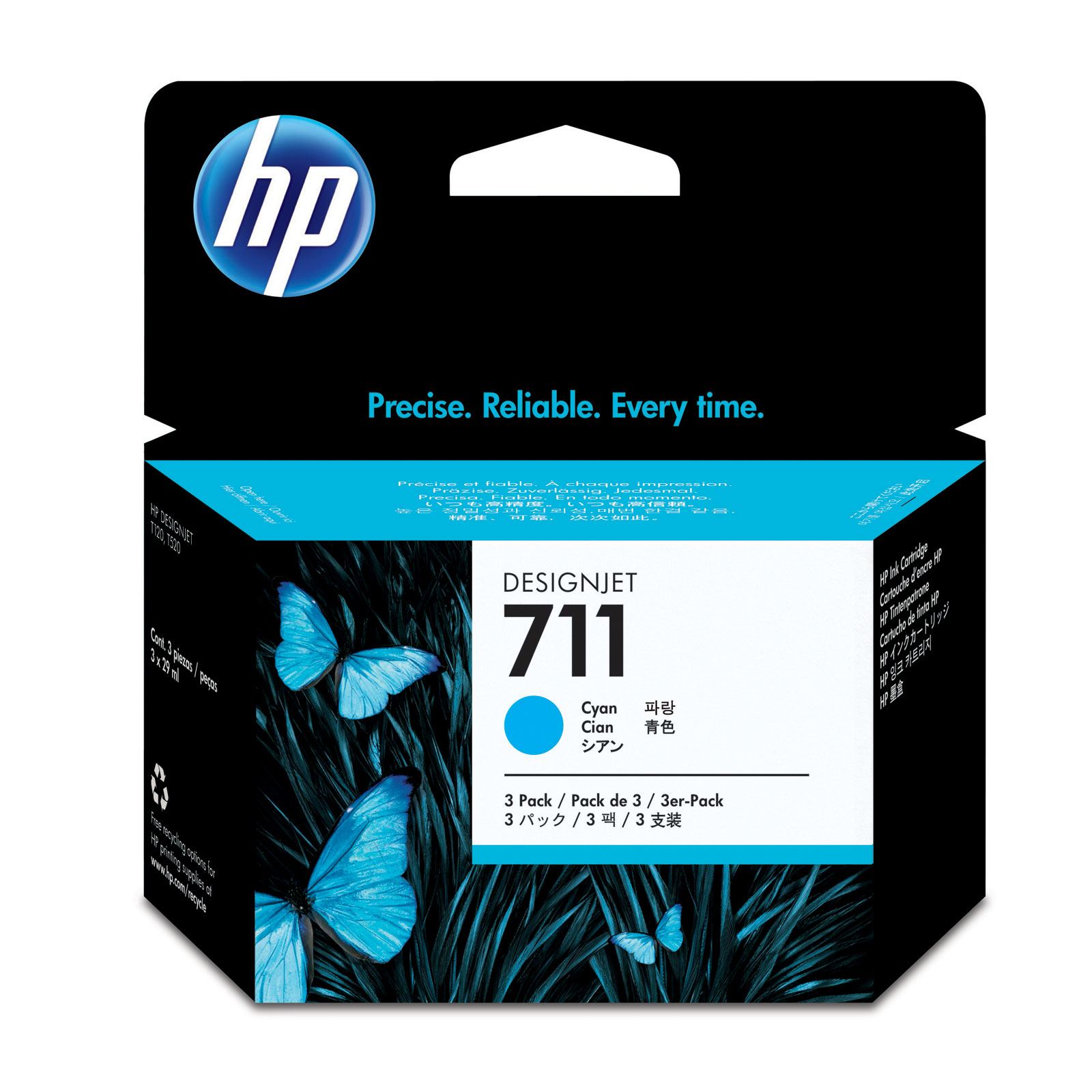 HP%20711%20Cyan%20Mavi%2029ML%203lü%20Plotter%20Kartuş%20Seti%20CZ134A