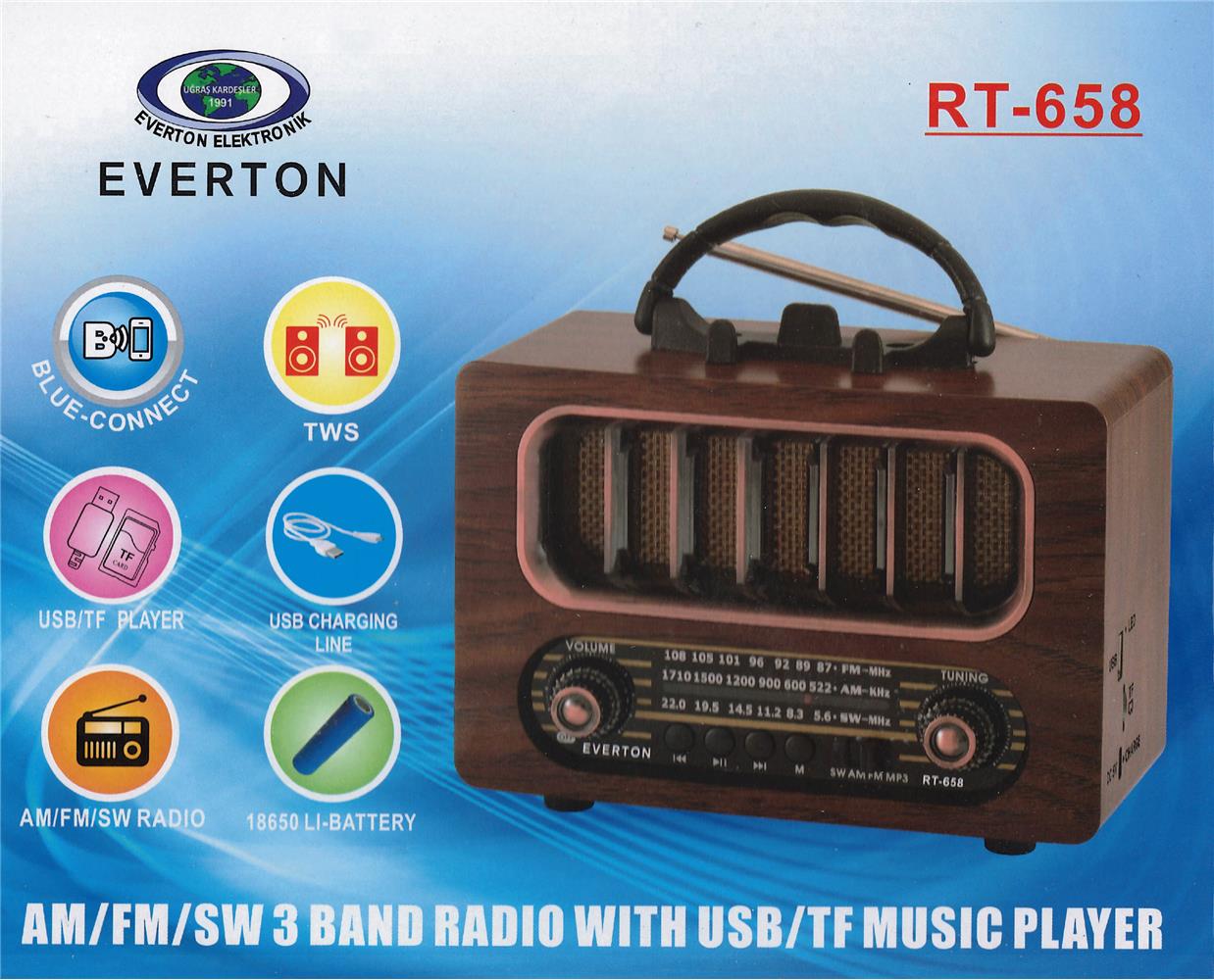 Everton%20Rt-836%20%20Bluetooth%20Fm-Usb-Tf-Aux%20Şarjlı%20Nostaljik%20Radyo