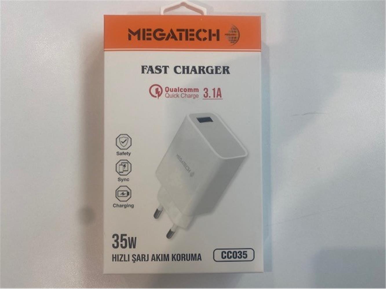 Megatech%20CC035%2035W%20Usb%20Ev%20Şarj%20Kafa%203.1A%20Hızlı%20Şarj