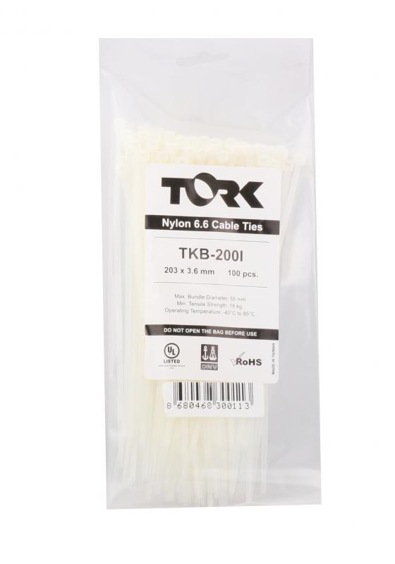 Tork%20TRK-200-3,5mm%20Beyaz%20100lü%20Kablo%20Bağı