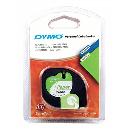 DYMO%20S0721510%20LetraTag%20Kağıt%20Şerit%20(%2012mm%20x%204%20mt%20),%20Beyaz%20(%2059421)%2091200