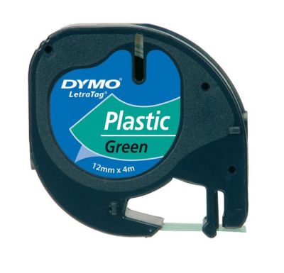 DYMO%20S0721640%20LetraTag%20Plastik%20Şerit%20(%2012%20mm%20X%204%20mt%20)%20,%20Yeşil%20(59425%20)%2091204