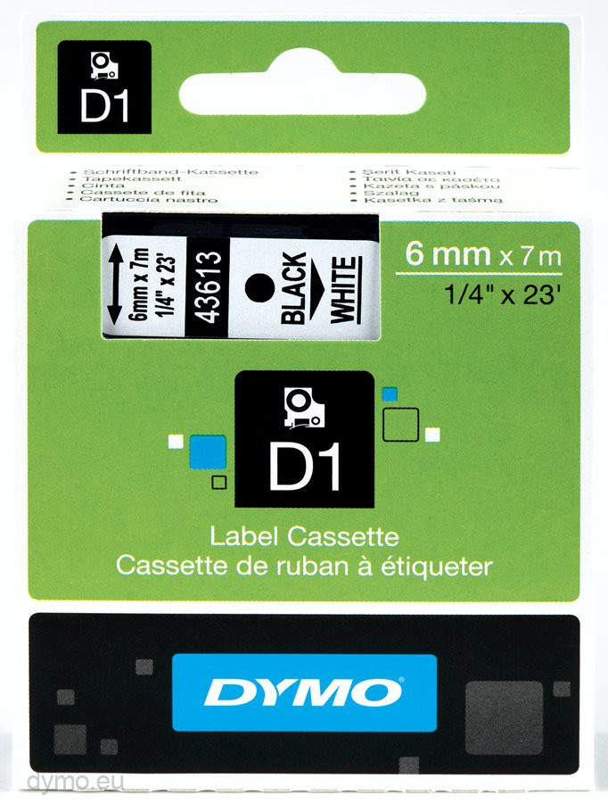 DYMO%20S0720780%20D1%20Yedek%20Şerit,%206%20mm%20x%207%20mt,%20Beyaz-%20Siyah%20(43613)