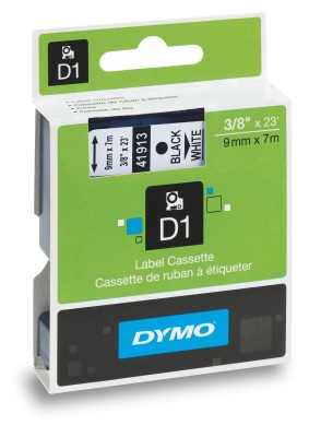 DYMO%20S0720680%20D1%20Yedek%20Şerit,%209%20mm%20x%207%20mt,%20Beyaz-%20Siyah%20(40913)