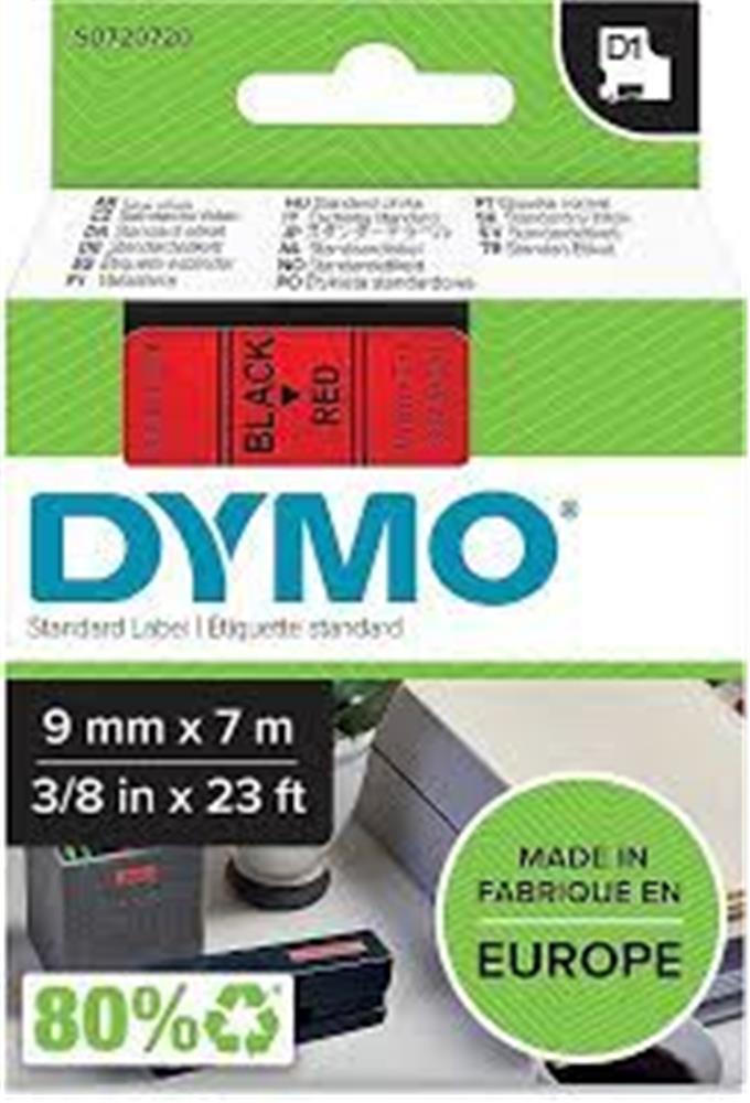 DYMO%20S0720720%20D1%20Yedek%20Şerit%209%20mmx7mt%20Kırmızı-Siyah%2040917