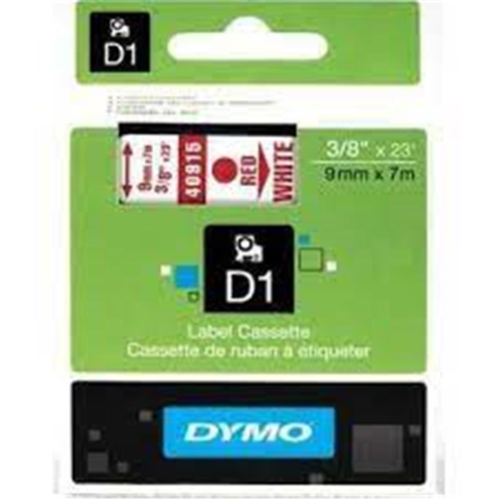 DYMO%20S0720700%20D1%20Yedek%20Şerit%209%20mmx7mt%20Beyaz-Kırmızı%2040915