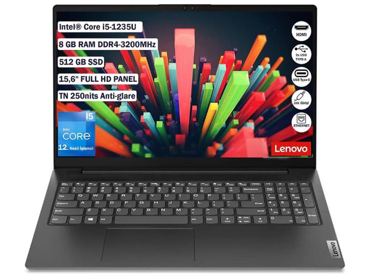 Lenovo V15 G3 IAP 82TT00A5TX i5-1235U 8 GB 512 GB SSD 15.6’’ Full HD FreeDos Notebook