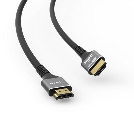 S-link SLX-HD4K015 19+1 HDMI to HDMI 1.5mt Metal v2.0 4K (4096-2160) 60Hz Kablo