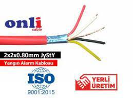 Onli 2x2x0,80mm J-Y(st)Y...Lg CCA 100 metre Yangın Alarm Kablosu