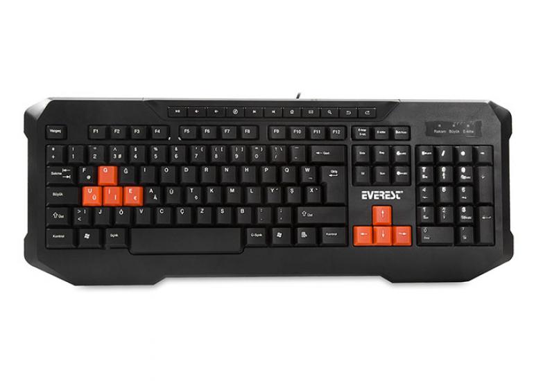 Everest KB-MK7 Kırmızı USB Bilek Destekli Mekanik Q Red Switch Gaming Oyuncu Klavyesi