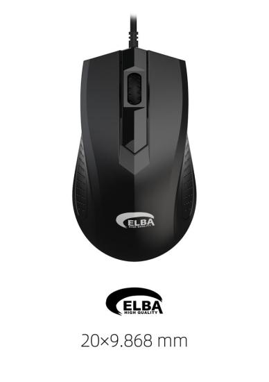 Elba M303 Usb Siyah 3D Optik Kablolu Mouse