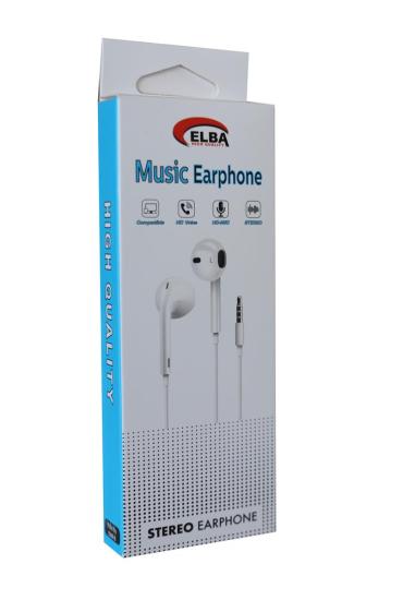 Elba elb19-İ5 Beyaz  Kablolu  Kulakiçi Mikrofonlu Kulaklık Aux