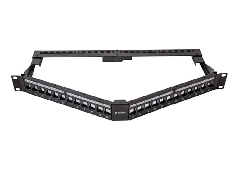 S-link SL-P625 24 lü Kolay Kullanımlı, UTP BOŞ V Şeklinde Patch Panel