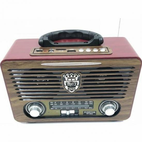 Everton Rt-657  Bluetooth Fm-Usb-Tf-Aux Şarjlı Nostaljik Radyo