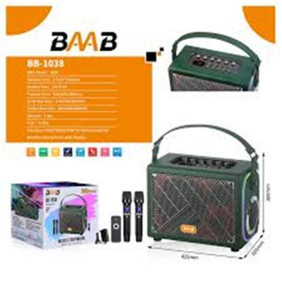 BB1038 Bluetooth Usb-Tf-Bt-Fm-Aux 8’’ 1500w Speaker