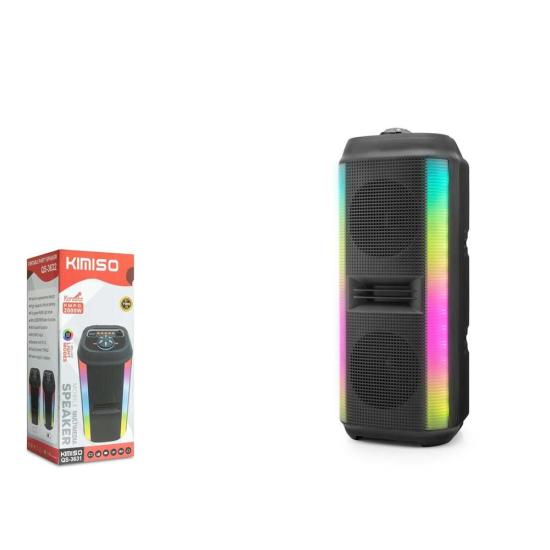 Kımıso QS3631 Bluetooth Speaker RGB (BT, USB, FM, MIC girişi, TWS, düğmeli,)