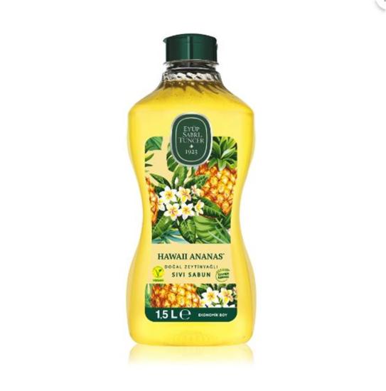 Eyüp Sabri Tuncer 1,5lt  Hawaii Ananas Doğal Zeytin Yağlı Sıvı Sabun Pet Şişe